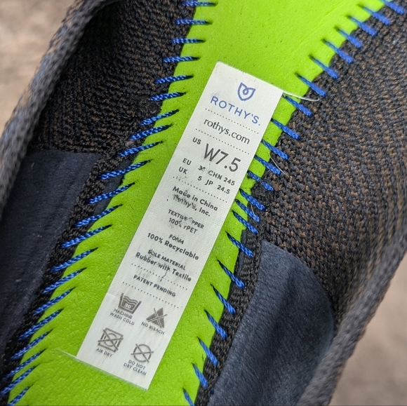 Rothy's The Square Mary Jane Chocolate Spot Leopard Animal Print Women's 7.5 - Picture 13 of 14